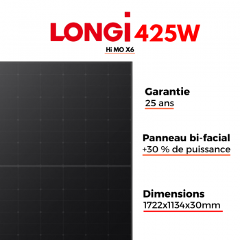 Panneau solaire 425w HI MO 6 Longi
