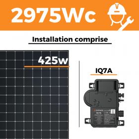 Kit solaire SunPower - Autoconsommation 2975W - Avec installation