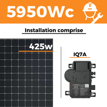 Kit solaire SunPower - Autoconsommation 5950W - Avec installation