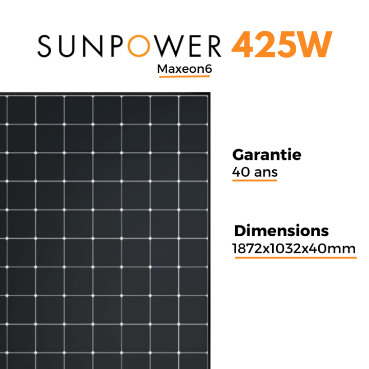 Kit solaire SunPower avec installation - Autoconsommation de 8700W