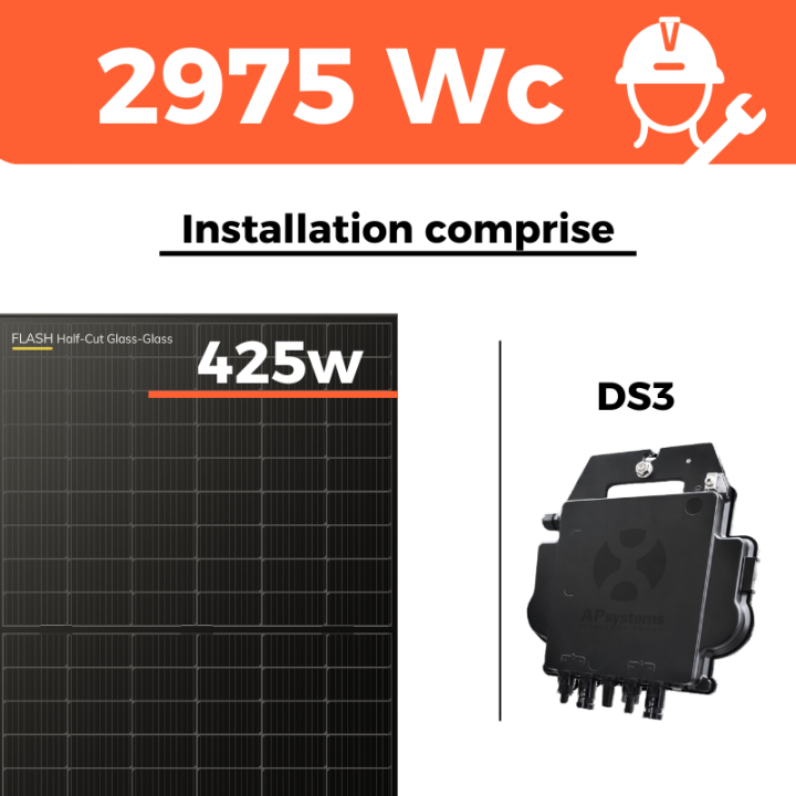 Kit solaire Dualsun avec installation - Autoconsommation de 2975W