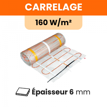 Plancher chauffant électrique sous carrelage - 160 W/m²