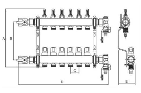 Schéma et dimensions du collecteur PCBT inox